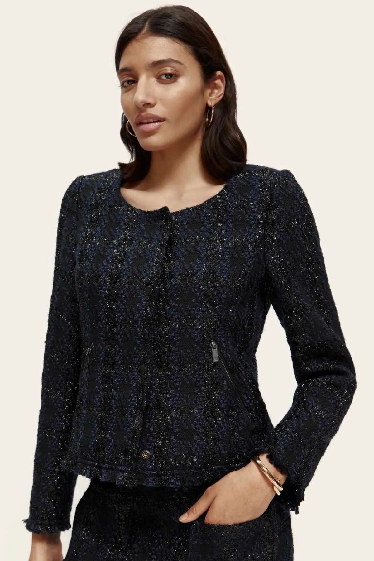 LUREX HOUNDSTOOTH BLAZER NIGHT