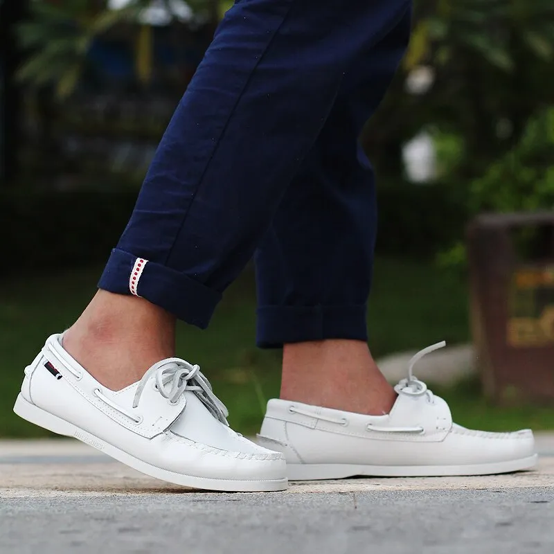 Men Shoes Fashion Loafers Men Comfy Leather Drive Footwear Casual Men's Boat Footwear Slip on Shoes Leisure Walk Lazy Shoes