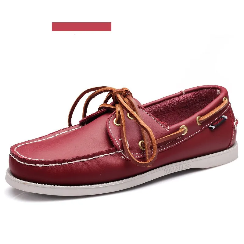 Men Shoes Fashion Loafers Men Comfy Leather Drive Footwear Casual Men's Boat Footwear Slip on Shoes Leisure Walk Lazy Shoes