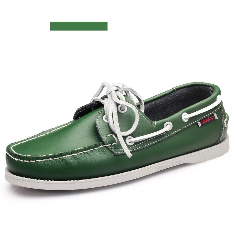 Men Shoes Fashion Loafers Men Comfy Leather Drive Footwear Casual Men's Boat Footwear Slip on Shoes Leisure Walk Lazy Shoes