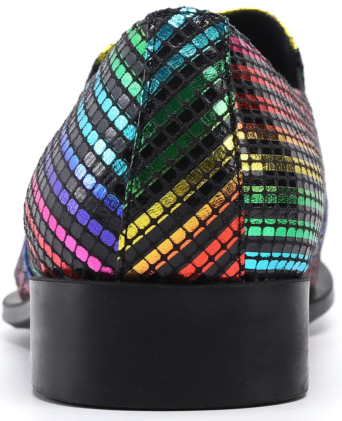 Men's Colorful Metal Tip Western Loafers