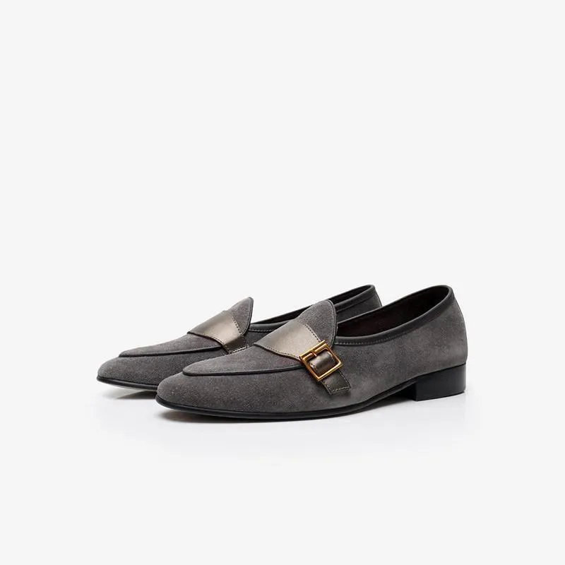 Men's Cowhide Slip-On Loafer Prom Wedding Shoes