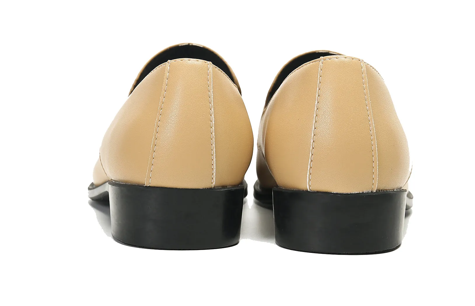 Men's Leather Pointed Toe Smoking Loafers
