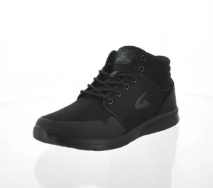 MEN'S SHOES BLACK FABRIC TENNIS SNEAKERS 1683H-M