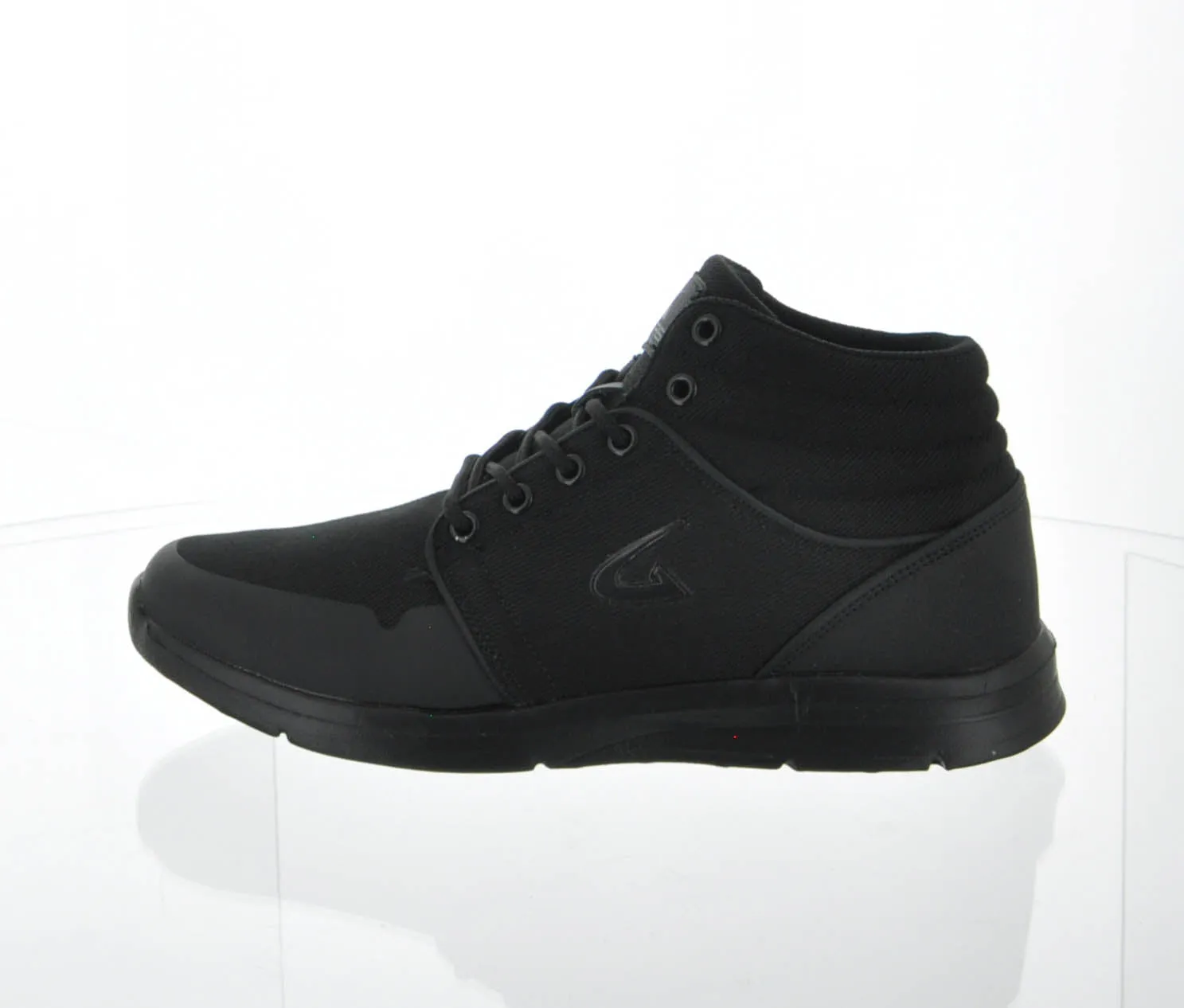 MEN'S SHOES BLACK FABRIC TENNIS SNEAKERS 1683H-M