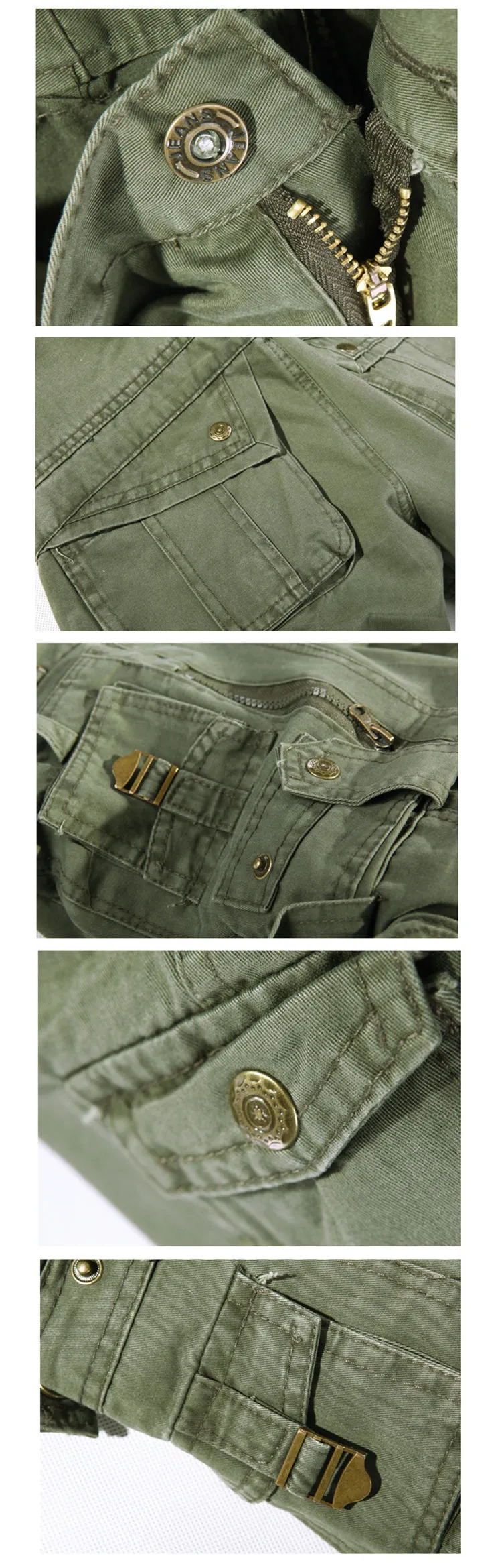 Men's Washed Multi-pocket Cargo Pants - GlamzLife