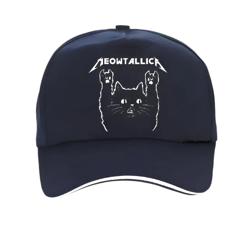 Meowtallica Master of Kittens  Baseball Hat | Purr-fect Metal Humor by Gothic Outlaws