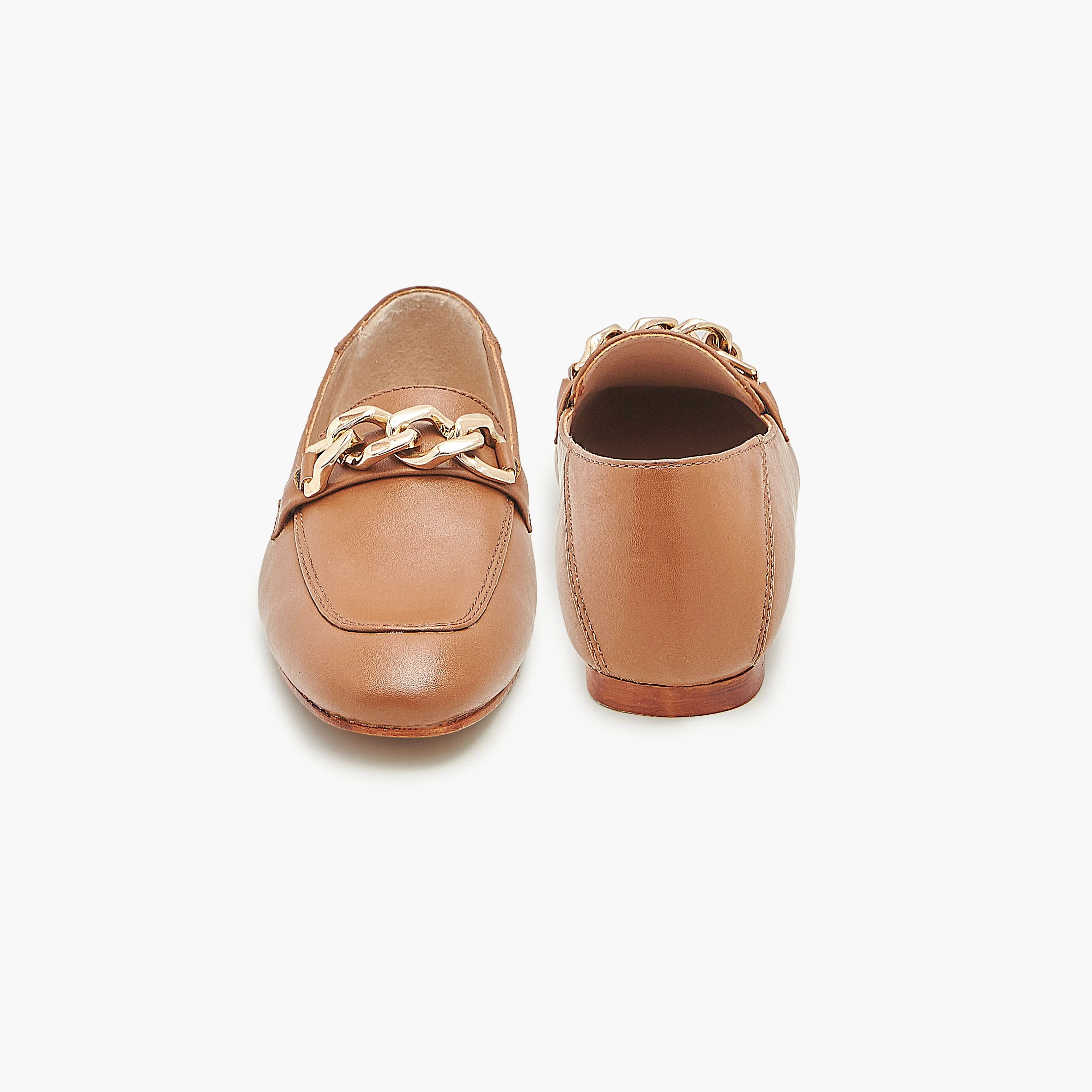 Metallic Chain Loafers
