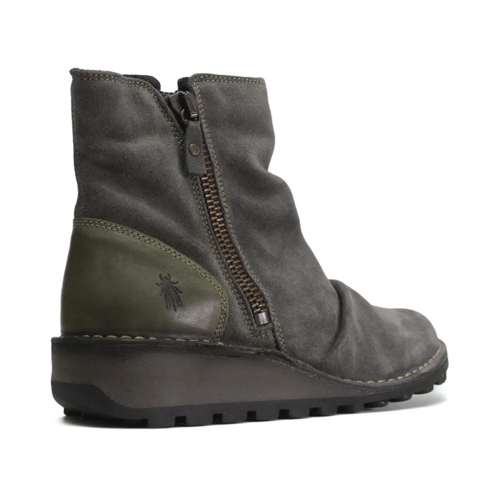 MON944FLY Rug Oiled Suede Women's Ankle Boots