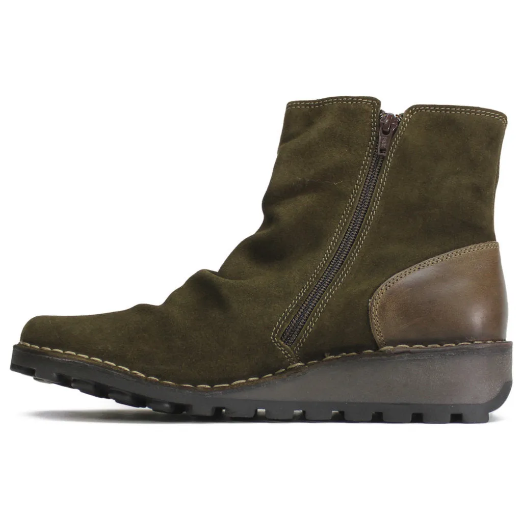 MON944FLY Rug Oiled Suede Women's Ankle Boots