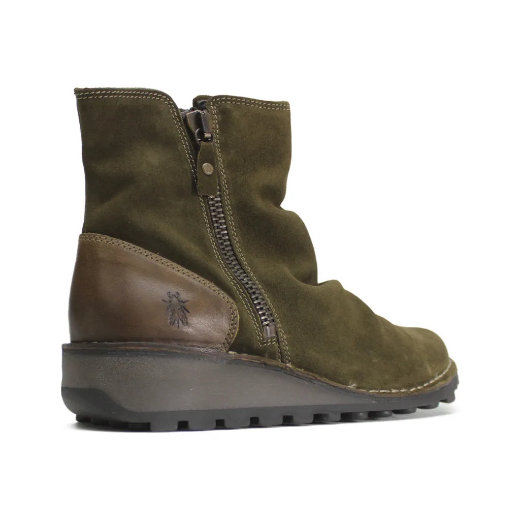 MON944FLY Rug Oiled Suede Women's Ankle Boots