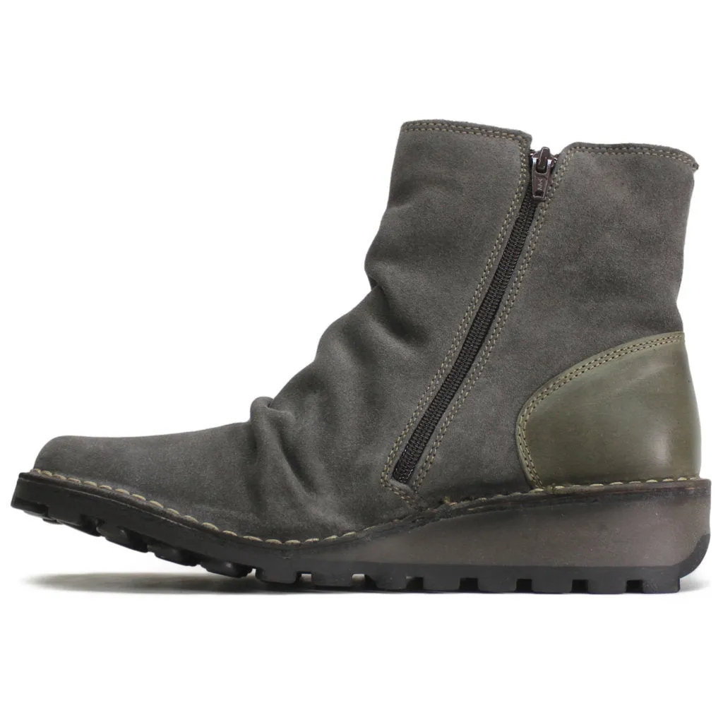 MON944FLY Rug Oiled Suede Women's Ankle Boots