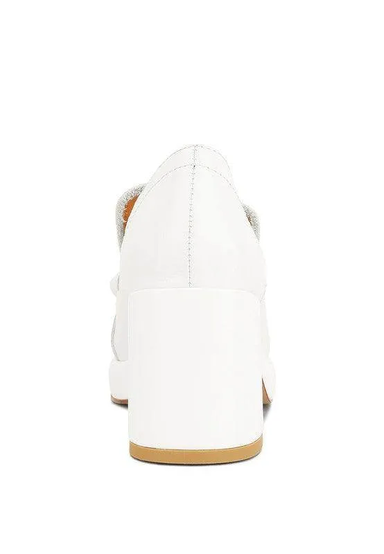 Morgan Metallic Embellishment Platform Loafers