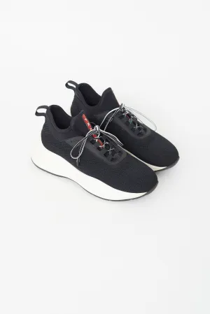 Navy Sock Knit Sneaker