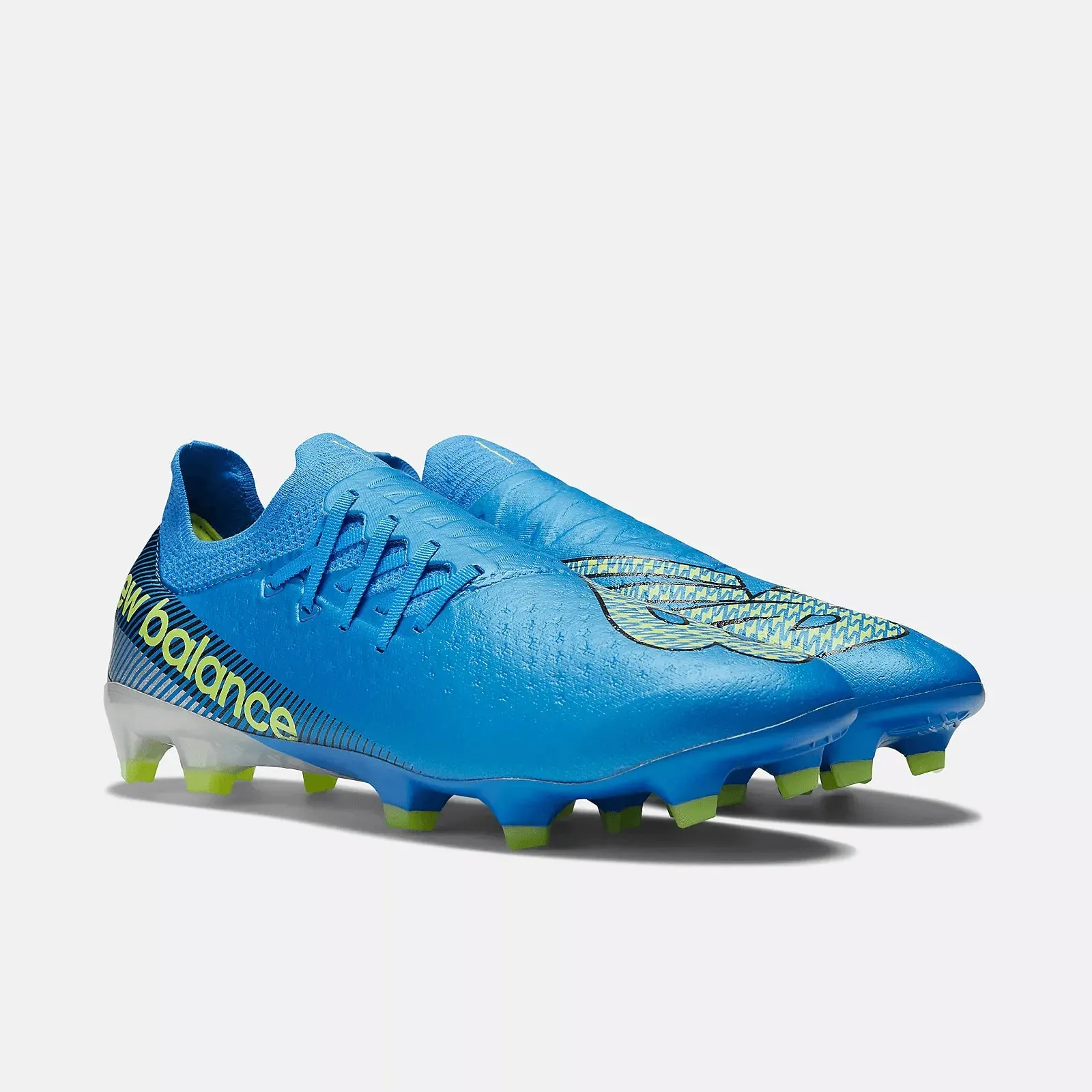 New Balance Furon v7 FG 2E Wide - Blue-Silver