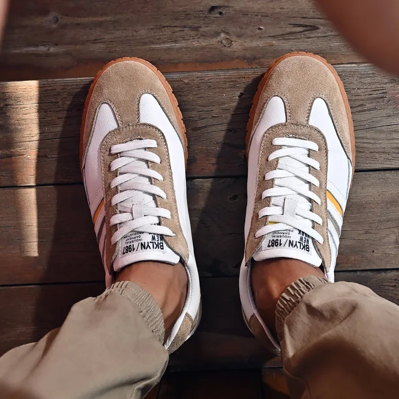 New Mens Sneakers  Fashion Men's Shoes Leather Casual Shoes for Men Streetwear Skateboard Korean Tennis Shoes High Quality