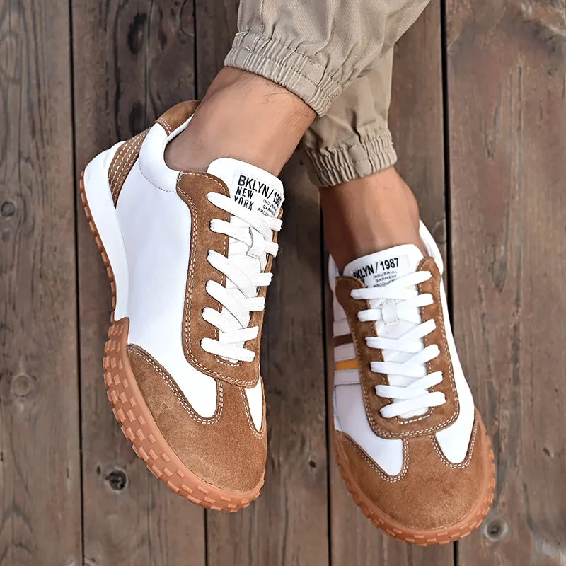 New Mens Sneakers  Fashion Men's Shoes Leather Casual Shoes for Men Streetwear Skateboard Korean Tennis Shoes High Quality