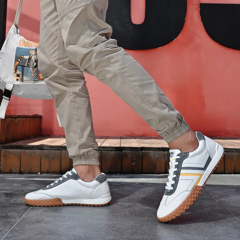 New Mens Sneakers  Fashion Men's Shoes Leather Casual Shoes for Men Streetwear Skateboard Korean Tennis Shoes High Quality
