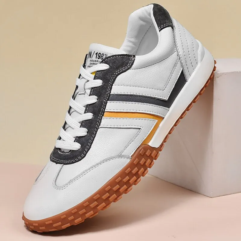 New Mens Sneakers  Fashion Men's Shoes Leather Casual Shoes for Men Streetwear Skateboard Korean Tennis Shoes High Quality