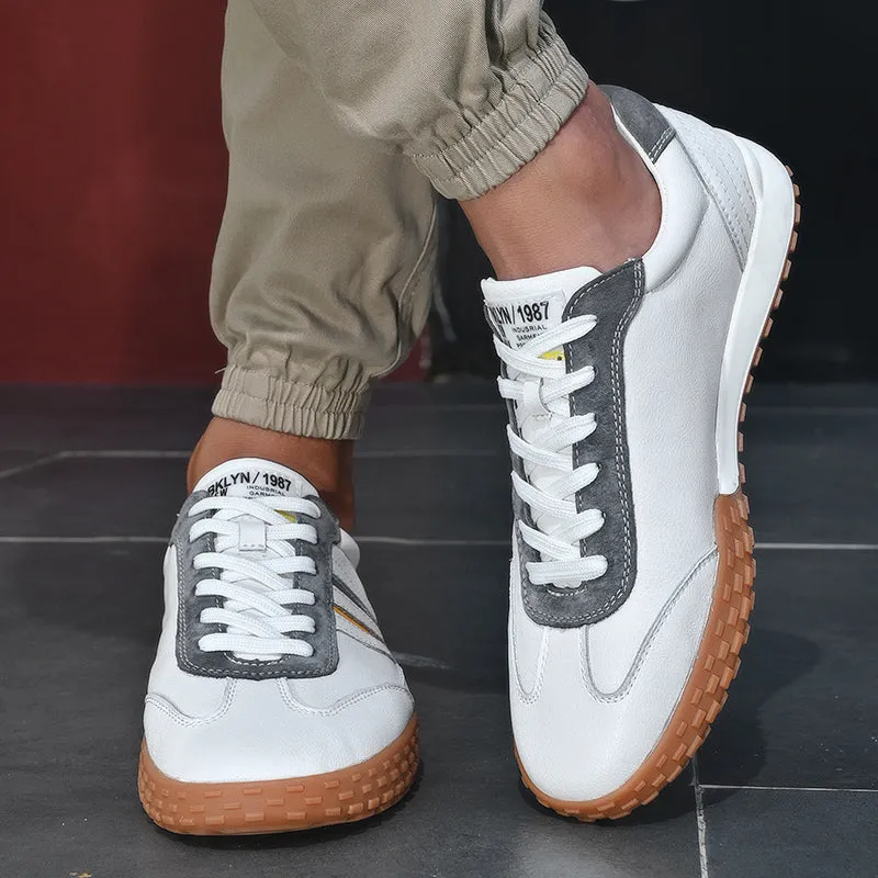 New Mens Sneakers  Fashion Men's Shoes Leather Casual Shoes for Men Streetwear Skateboard Korean Tennis Shoes High Quality