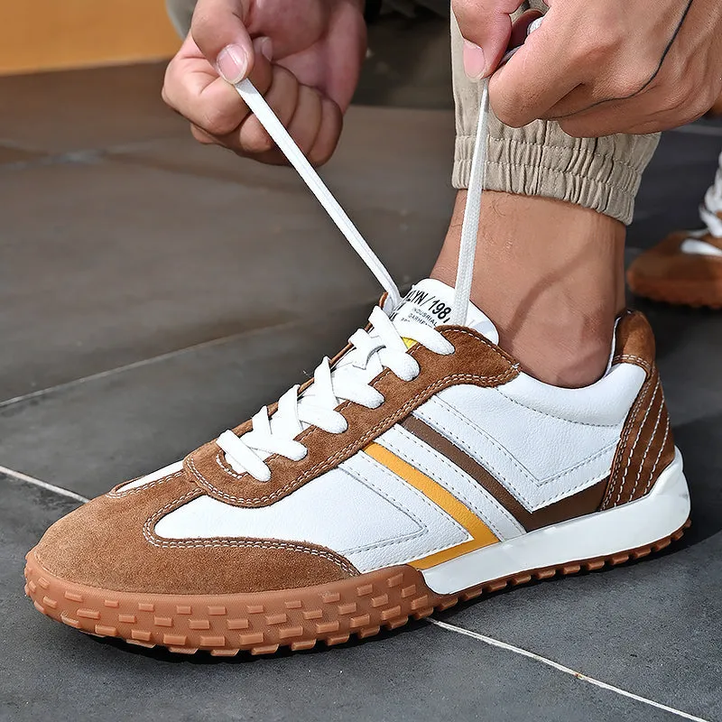 New Mens Sneakers  Fashion Men's Shoes Leather Casual Shoes for Men Streetwear Skateboard Korean Tennis Shoes High Quality