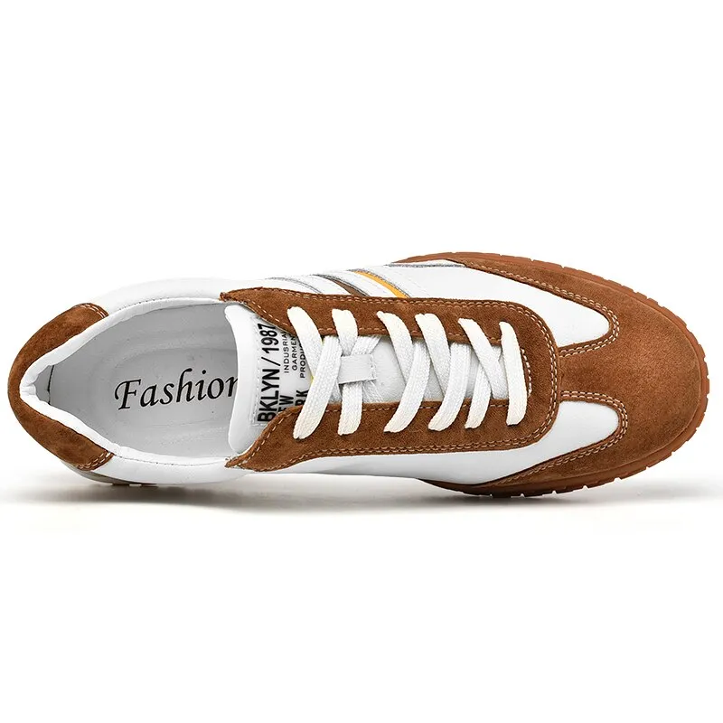 New Mens Sneakers  Fashion Men's Shoes Leather Casual Shoes for Men Streetwear Skateboard Korean Tennis Shoes High Quality