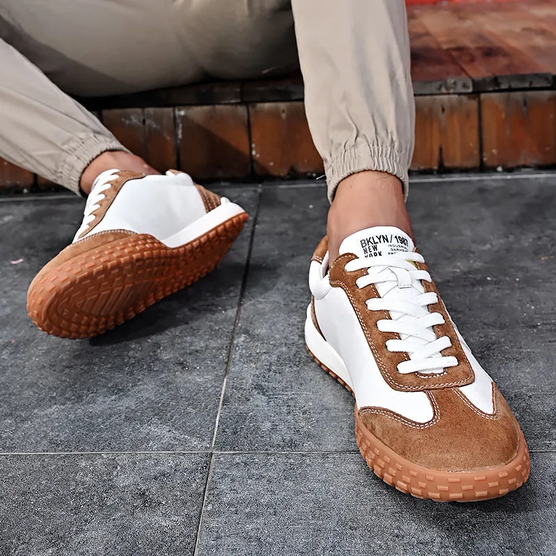 New Mens Sneakers  Fashion Men's Shoes Leather Casual Shoes for Men Streetwear Skateboard Korean Tennis Shoes High Quality