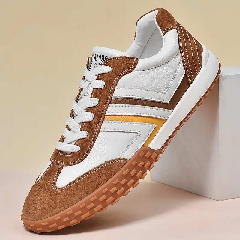 New Mens Sneakers  Fashion Men's Shoes Leather Casual Shoes for Men Streetwear Skateboard Korean Tennis Shoes High Quality