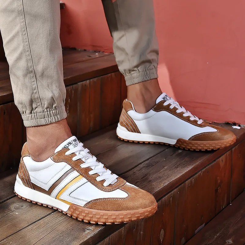 New Mens Sneakers  Fashion Men's Shoes Leather Casual Shoes for Men Streetwear Skateboard Korean Tennis Shoes High Quality