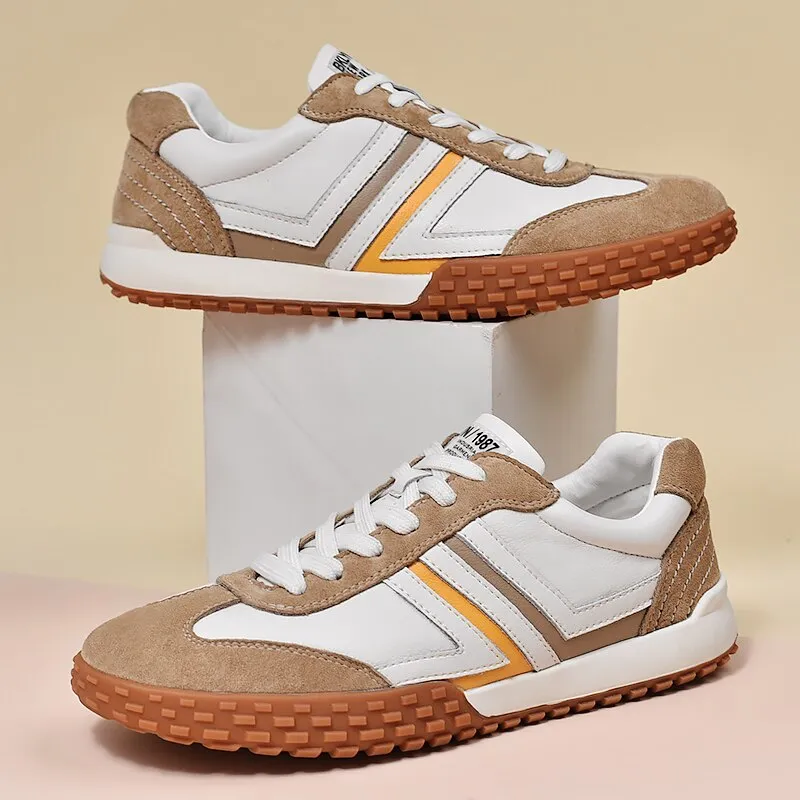 New Mens Sneakers  Fashion Men's Shoes Leather Casual Shoes for Men Streetwear Skateboard Korean Tennis Shoes High Quality