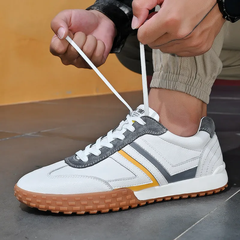 New Mens Sneakers  Fashion Men's Shoes Leather Casual Shoes for Men Streetwear Skateboard Korean Tennis Shoes High Quality
