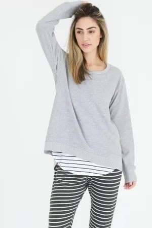 Newhaven Sweater -  Grey Marle (Plus Size)