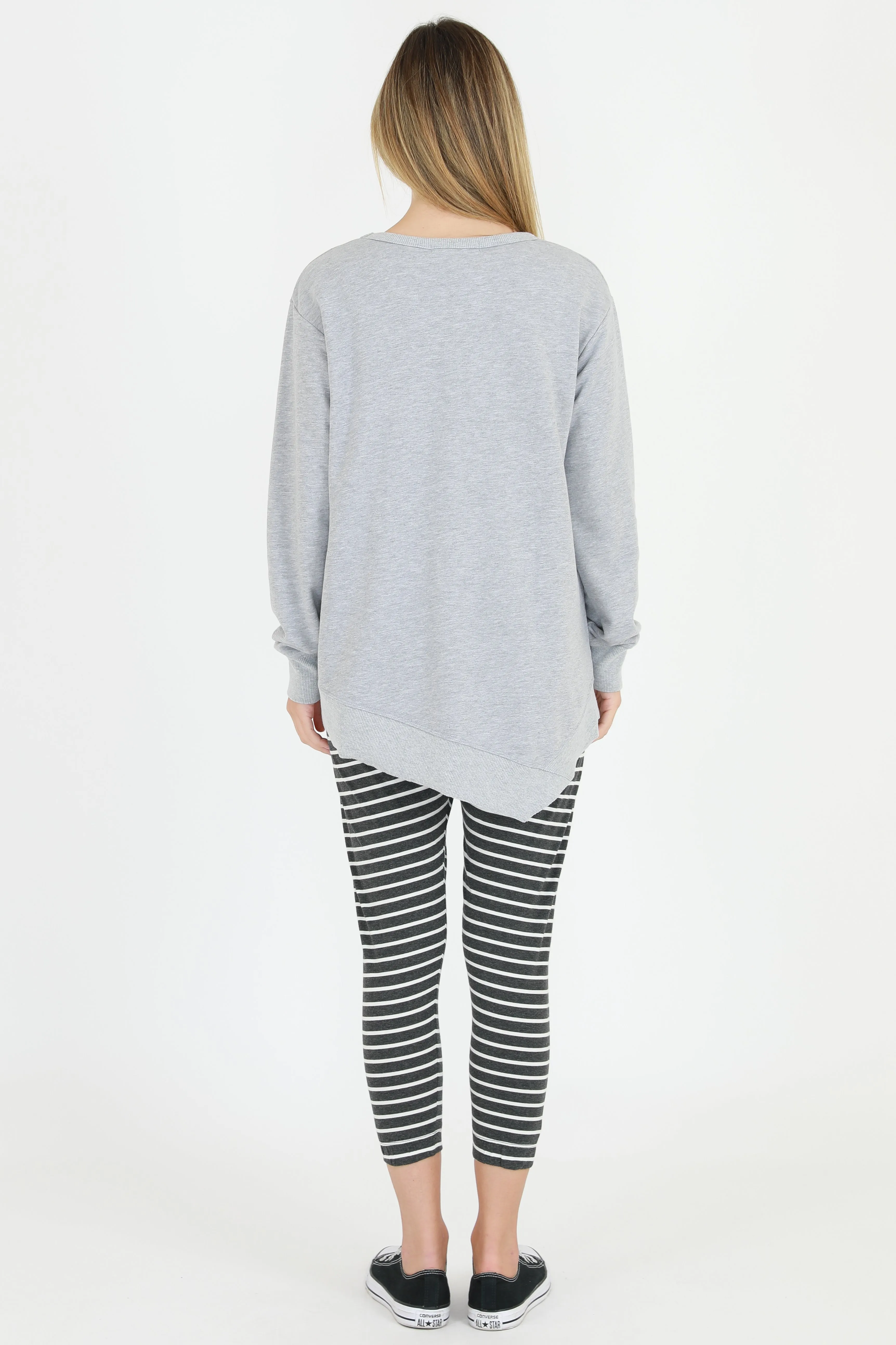 Newhaven Sweater -  Grey Marle (Plus Size)