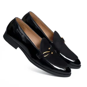 NICHE Black Patent Dazzle Hooked Loafers