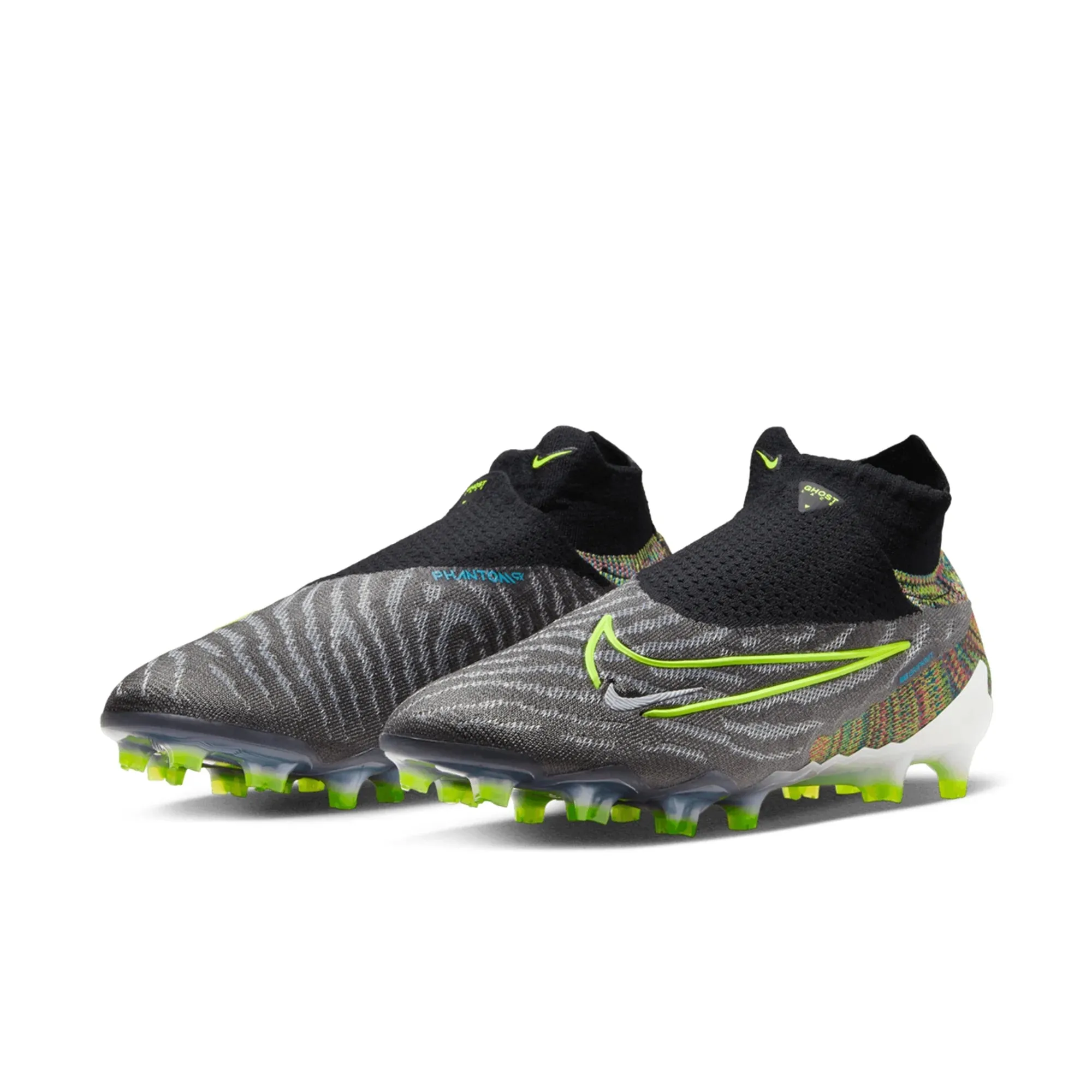 Nike Phantom GX Elite DF FG Firm Ground Soccer Cleat - Black/Volt/Blue/Glow