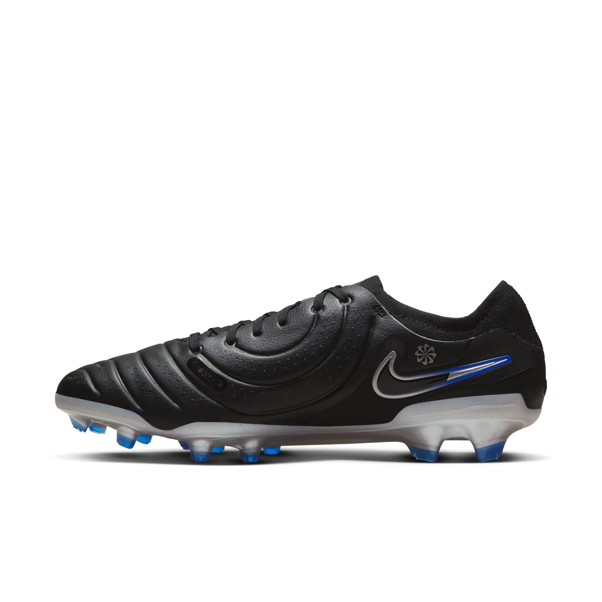 Nike Tiempo Legend 10 Pro FG Firm Ground Soccer Cleat - Black/Chrome/Hyper Royal