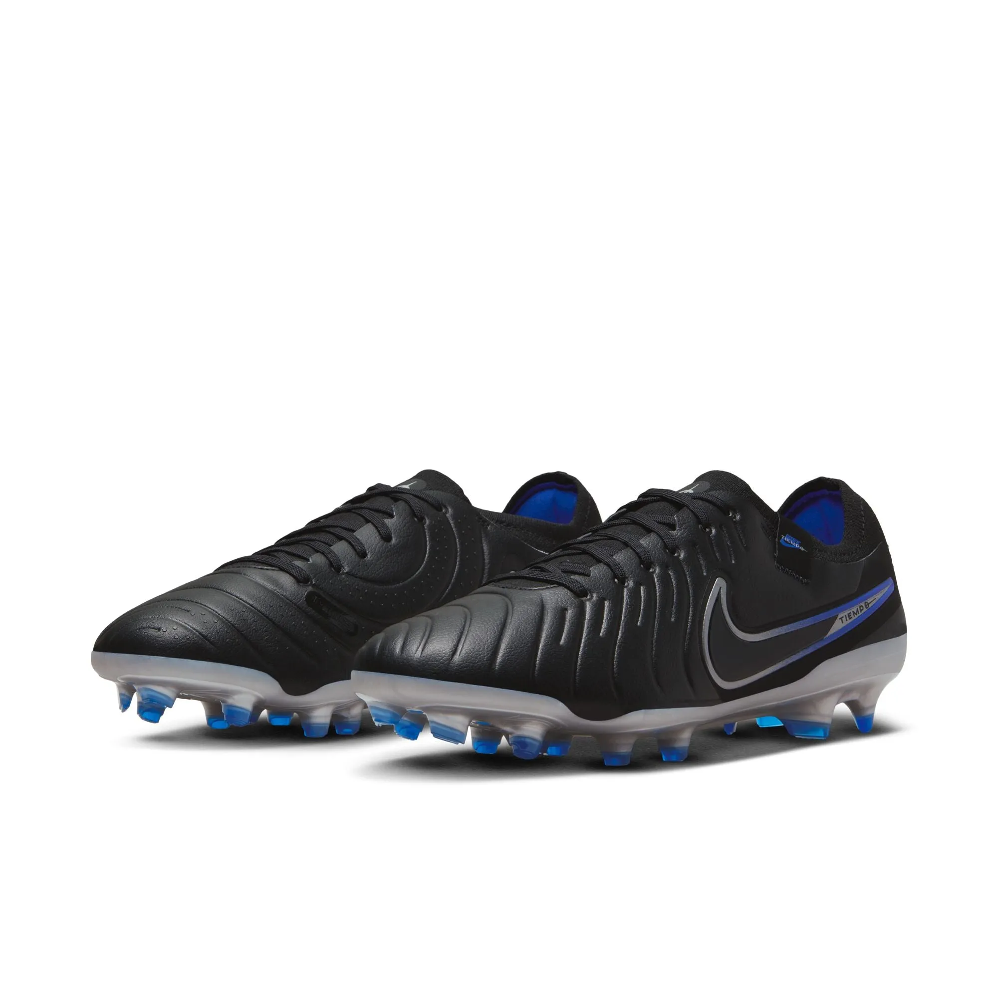 Nike Tiempo Legend 10 Pro FG Firm Ground Soccer Cleat - Black/Chrome/Hyper Royal