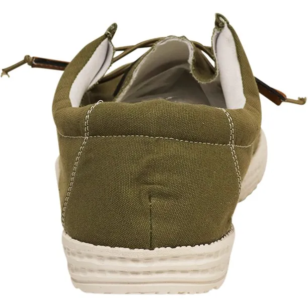 Olive Slip-On Boat Shoes