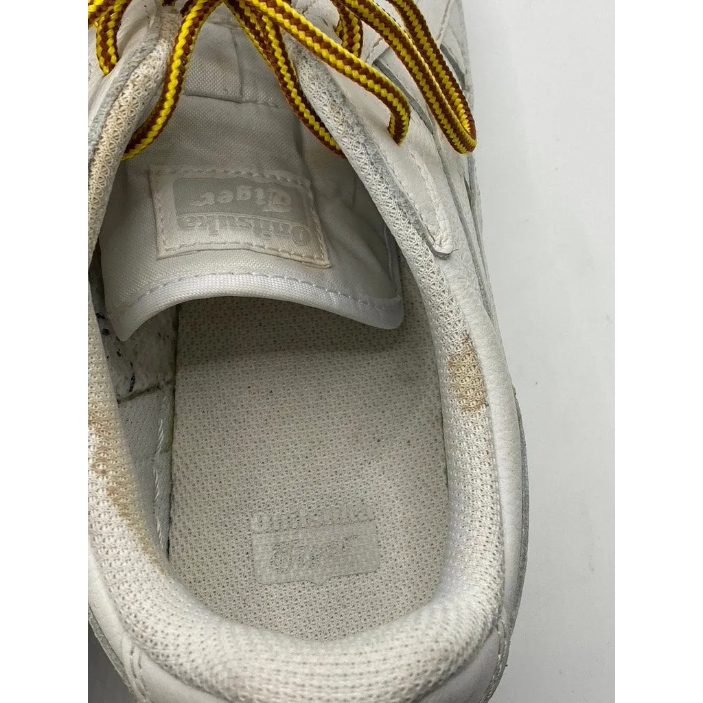 ONITSUKA TIGER Men's White GSM SD Lace-Up Perforated Round-Toe Sneakers SZ 11