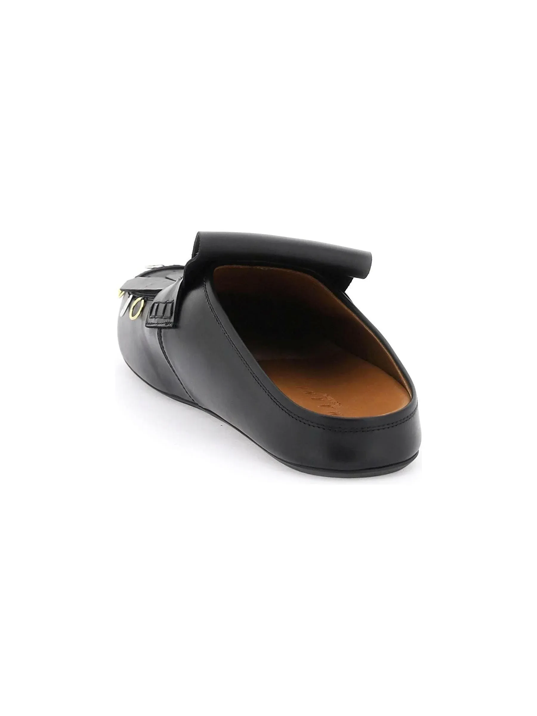 Piercing Leather Slip-On Loafers