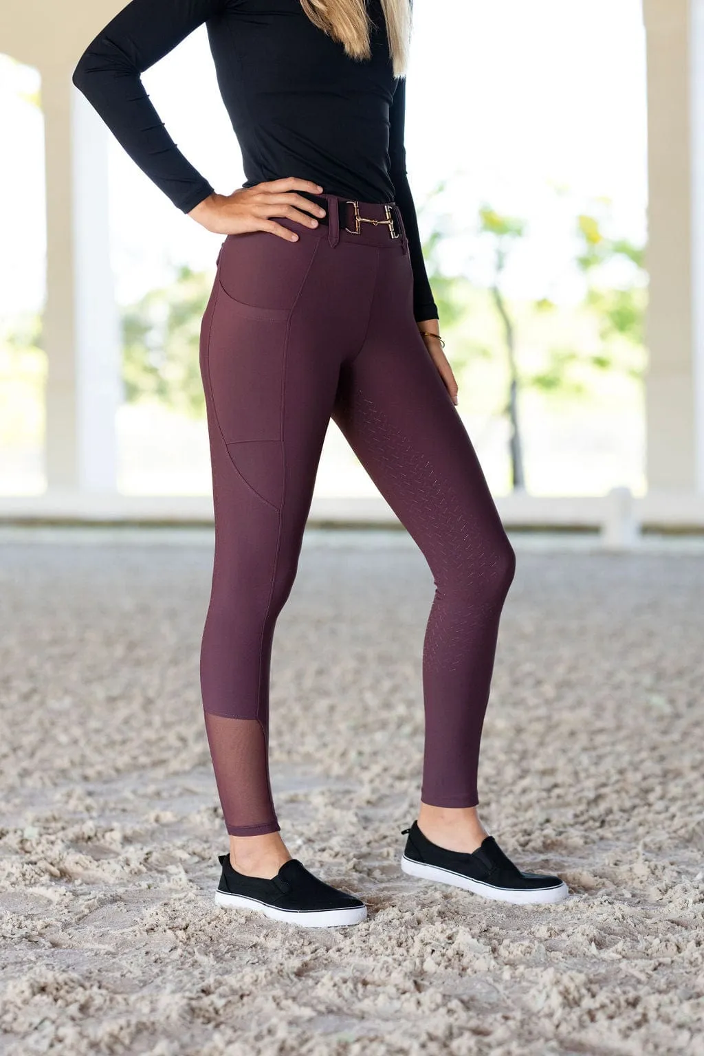 Plum Lux | Full Seat Hybrid Breech (Pull-On)