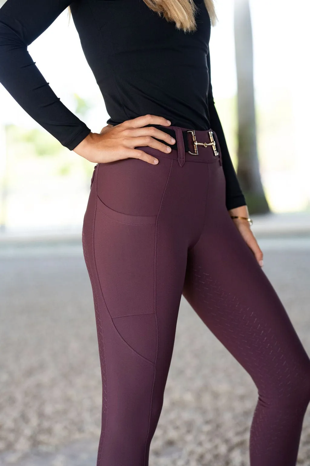 Plum Lux | Full Seat Hybrid Breech (Pull-On)