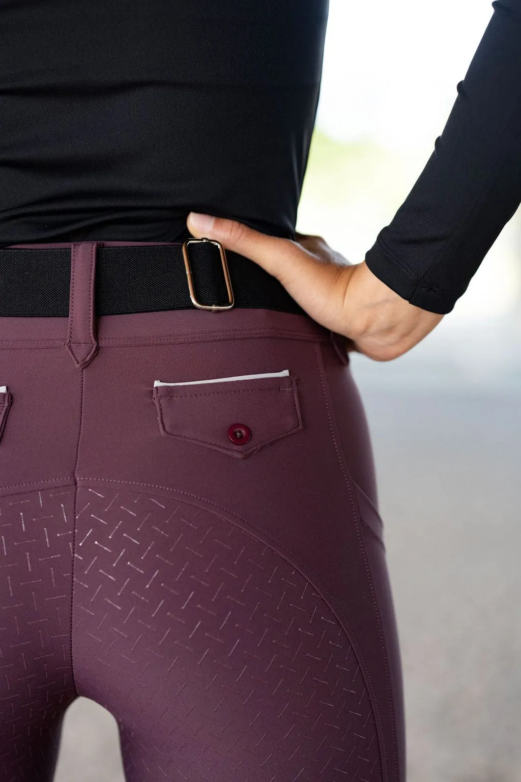 Plum Lux | Full Seat Hybrid Breech (Pull-On)