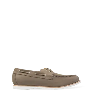 Polonium Charcoal Nubuck Boat Shoes