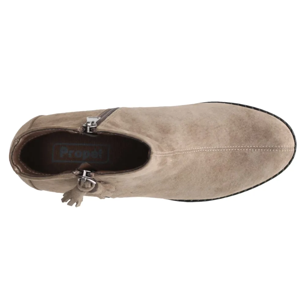 Propet Rebel Smoked Taupe Suede Bootie (Women's)