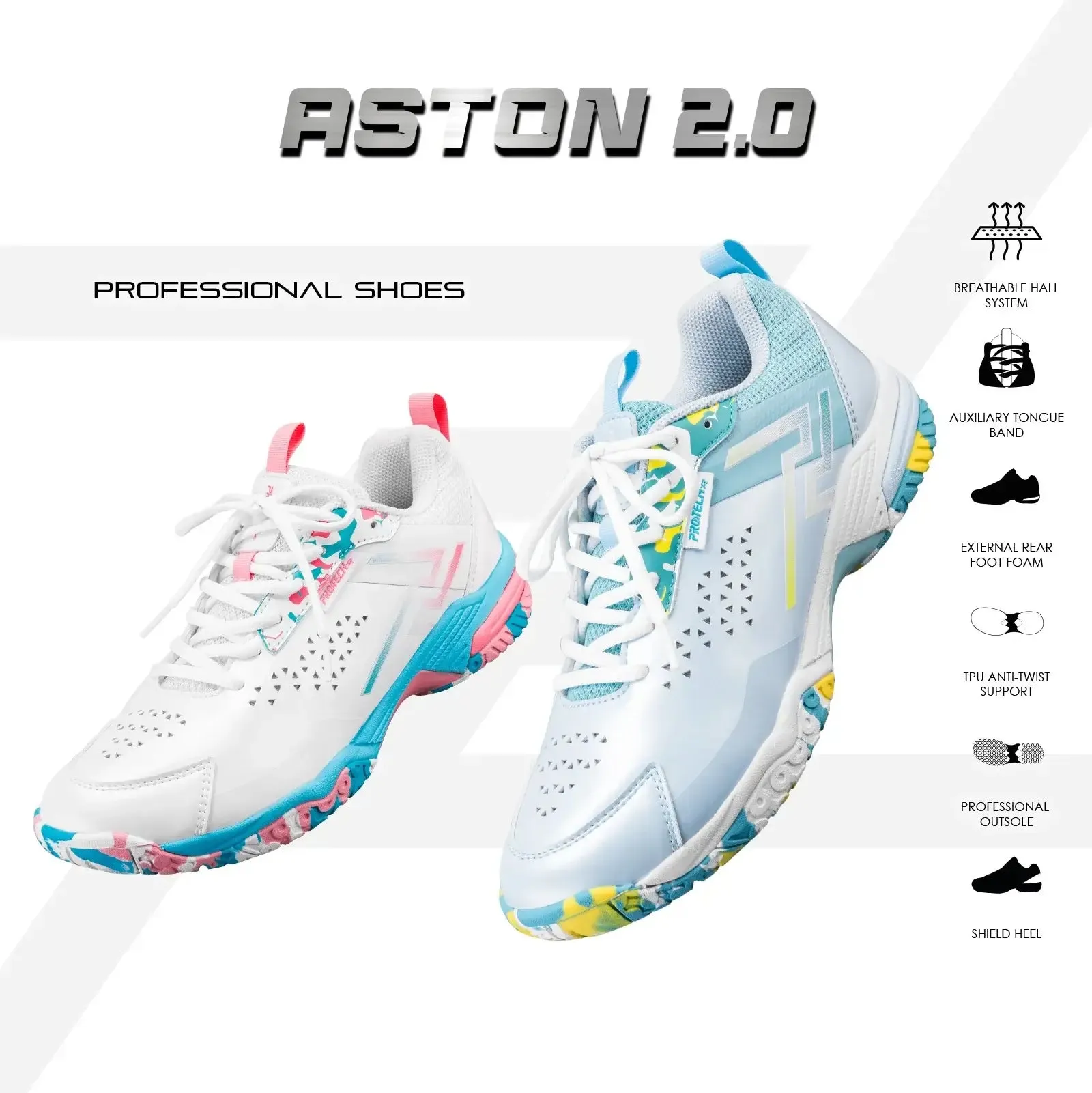 PROTECH Badminton Court Shoes ASTON 2.0
