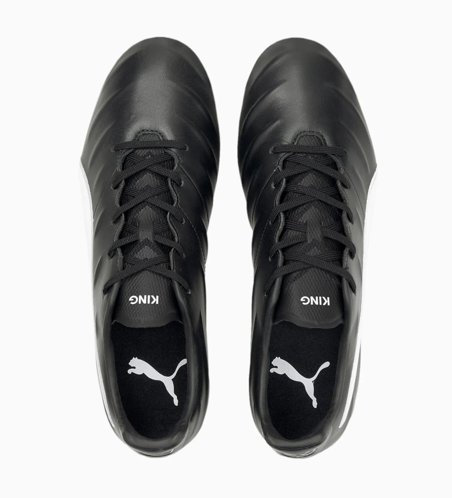 Puma King Pro21 Firm Ground Soccer Cleat - Puma Black/Puma White