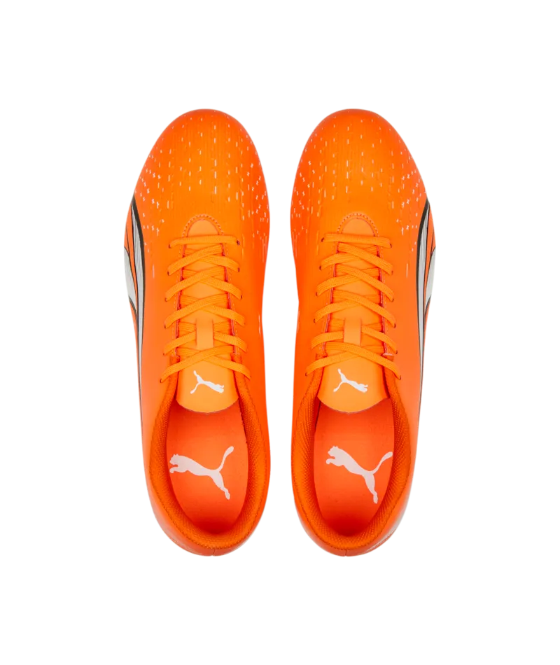Puma Ultra Play Soccer Cleats 107224 01  ULTRA ORANGE-PUMA WHITE-BLUE GLIMMER
