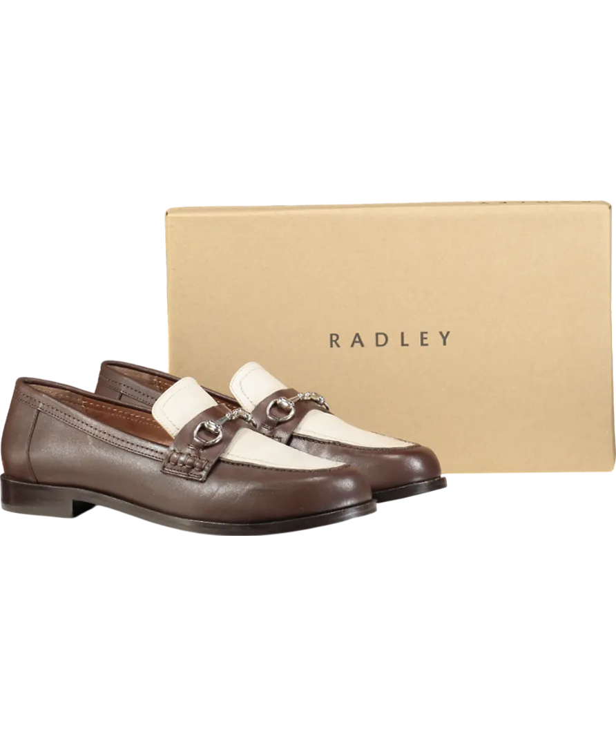 Radley London Brown Burlington Row Leather Two-tone Loafers UK 8 EU 41 👠