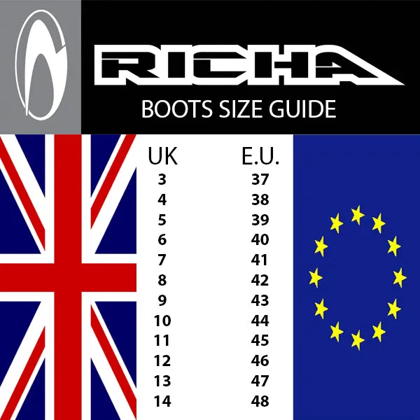 Richa Drift Evo Waterproof Leather Boots - Black